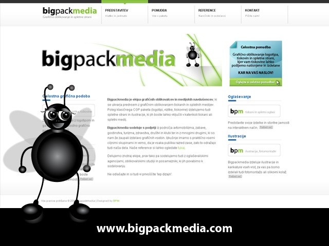 Bigpackmedia spletna stran by BigPackMedia