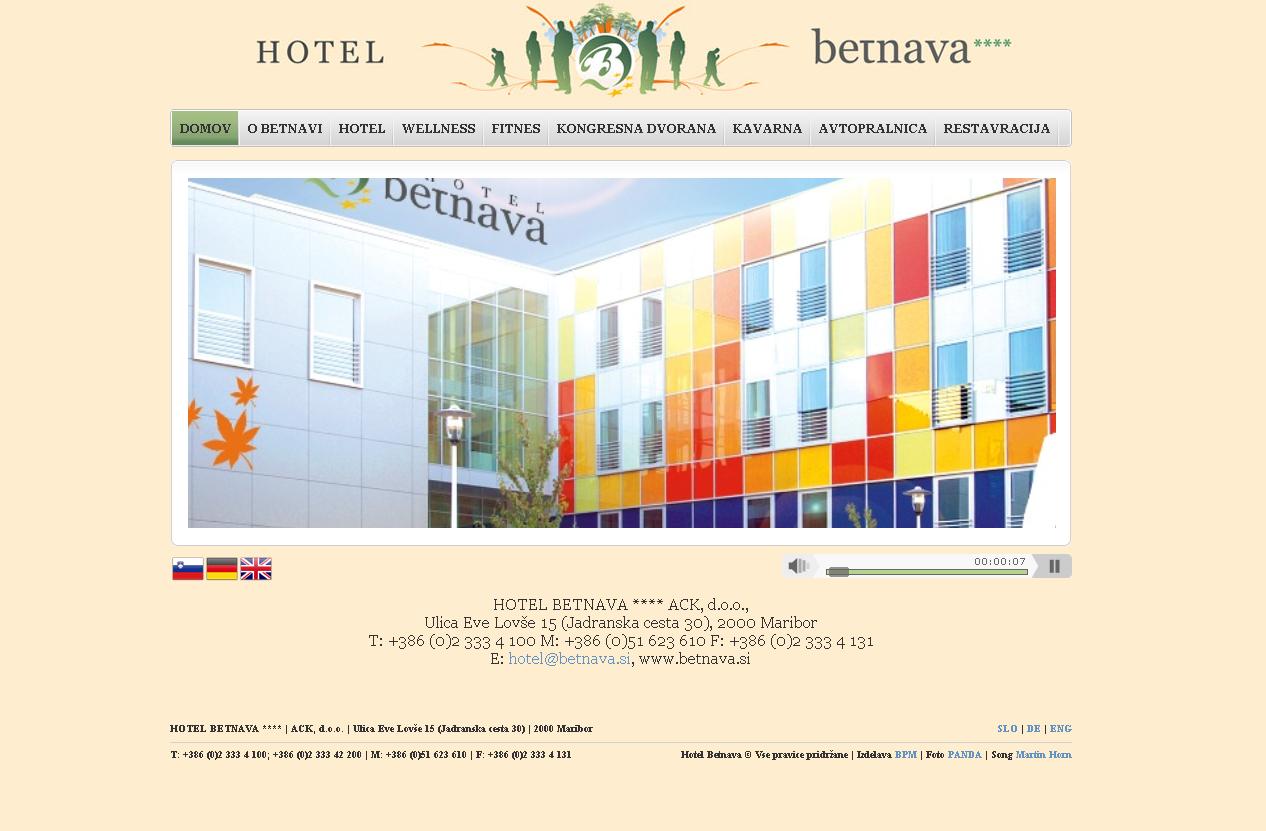 Hotel Betnava - spletna stran by BigPackMedia