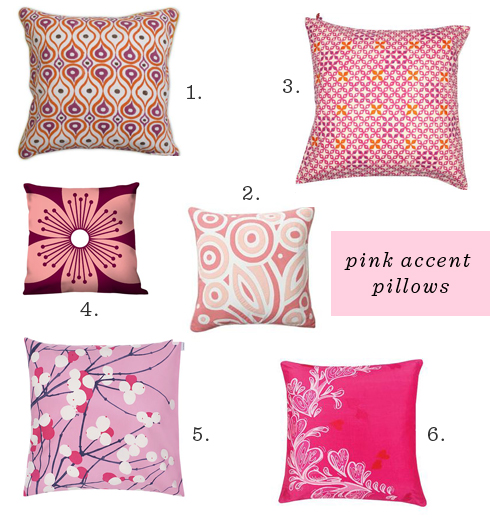 Pink Accent Pillows