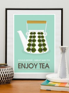 Art for Kitchen, Tea print by Handz