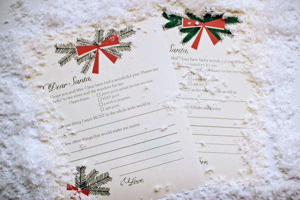 Printable Holiday Wish List