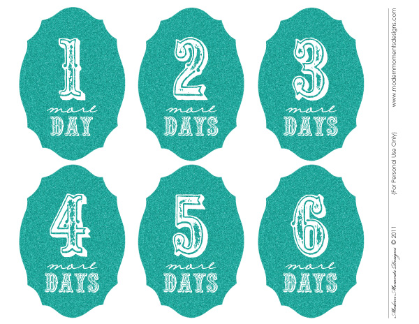 Holiday Countdown Tags