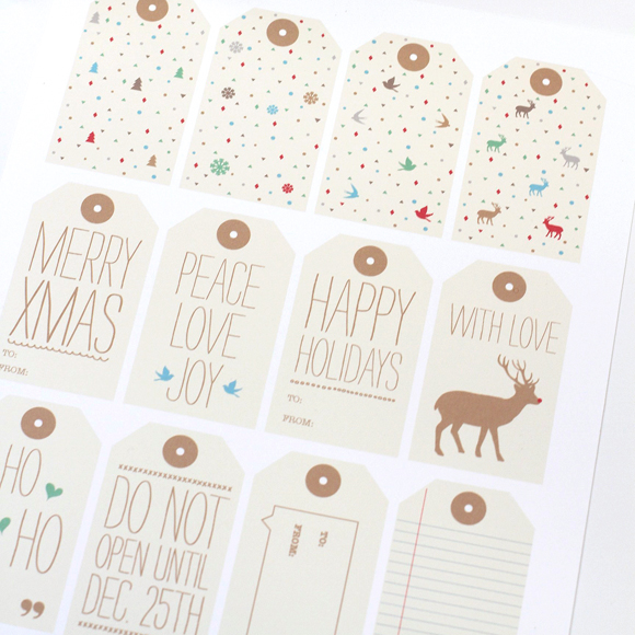Pastel Printable Holiday Gift Tags