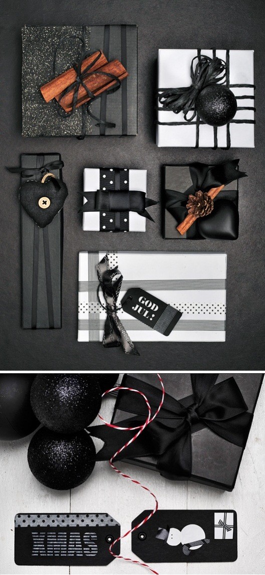 Black & White Packaging Wrapping