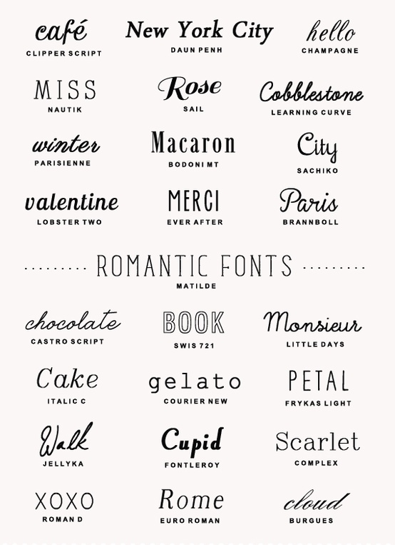 25 Free Romantic Fonts