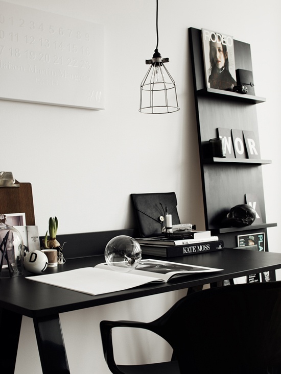 Chic Black & White Office