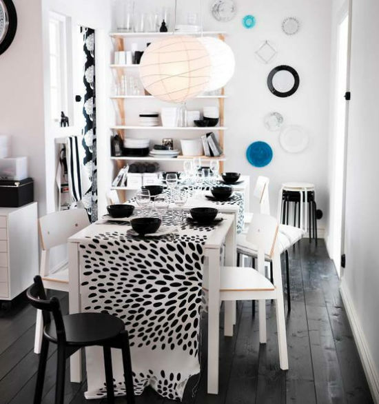 Black and White Dining Room - IKEA