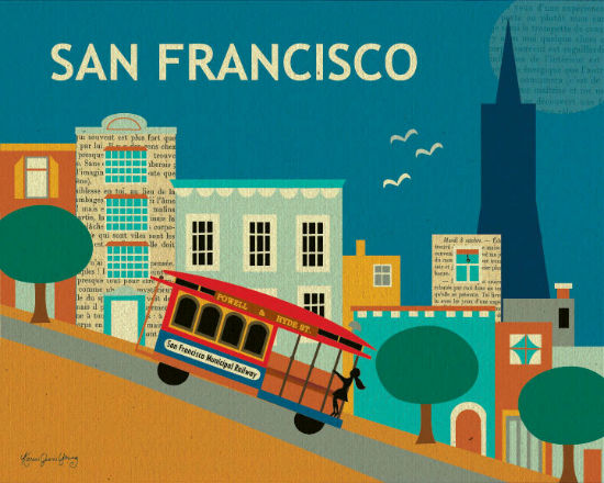 San Francisco - Nob Hill Collage by Loose Petals