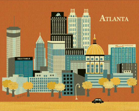 Atlanta Skyline by Loose Petals