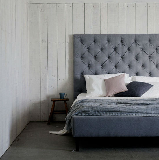 Gray Tufted Bedrom by Ben Anders