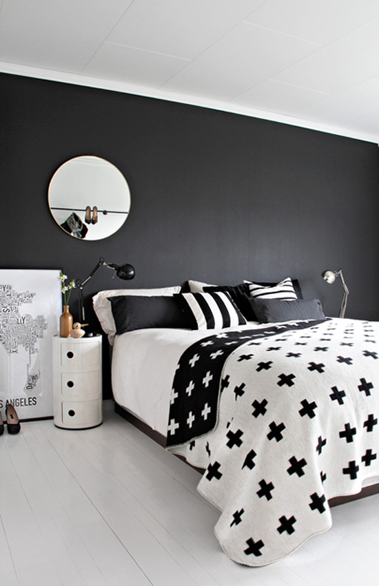Scandinavian Black Bedroom - Stylizimo