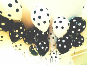 Black and White Polka Dot Balloons