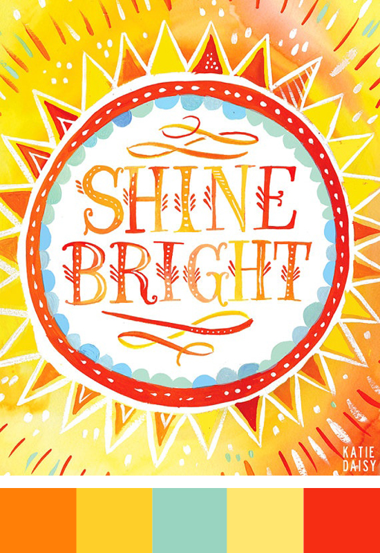Shine Bright - Katie Daisy Color Palette
