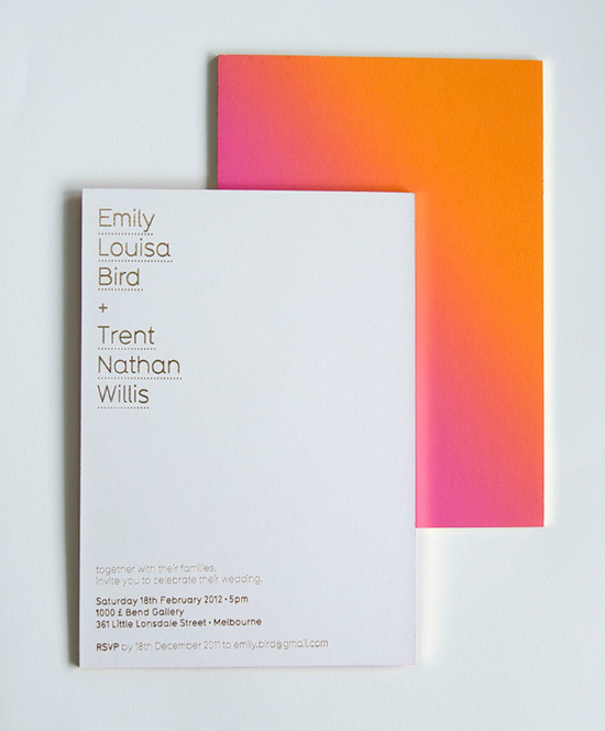 Emma & Trent Wedding Invites - For Print Only