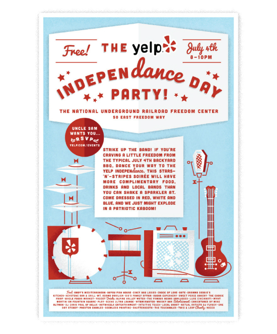Yelp Independence Day Poster - Anna Hurley