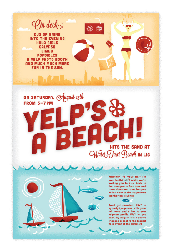 Yelp's A Beach Poster - Anna Hurley