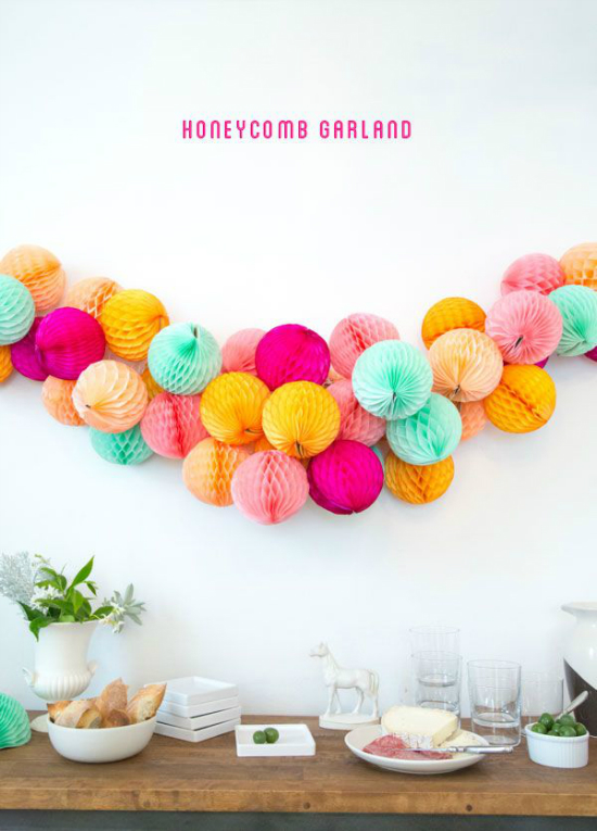 Easy Honeycomb Garland - Oh Happy Day