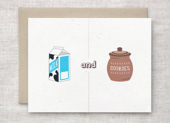 Milk & Cookies Anniversary Card - Happy Dappy Bits