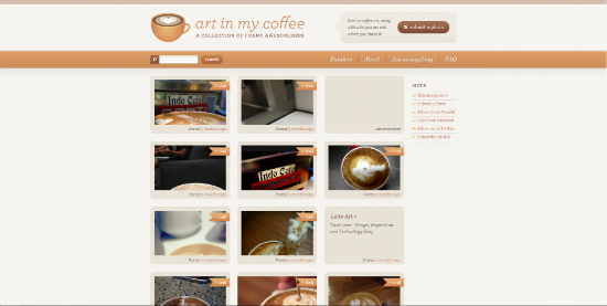 Art in My Coffee - Web Design Friday