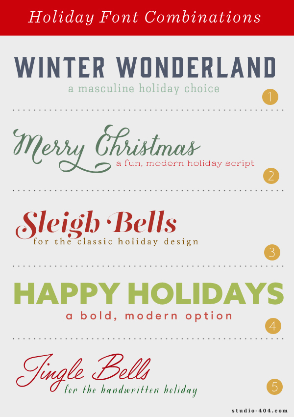Holiday Font Combinations