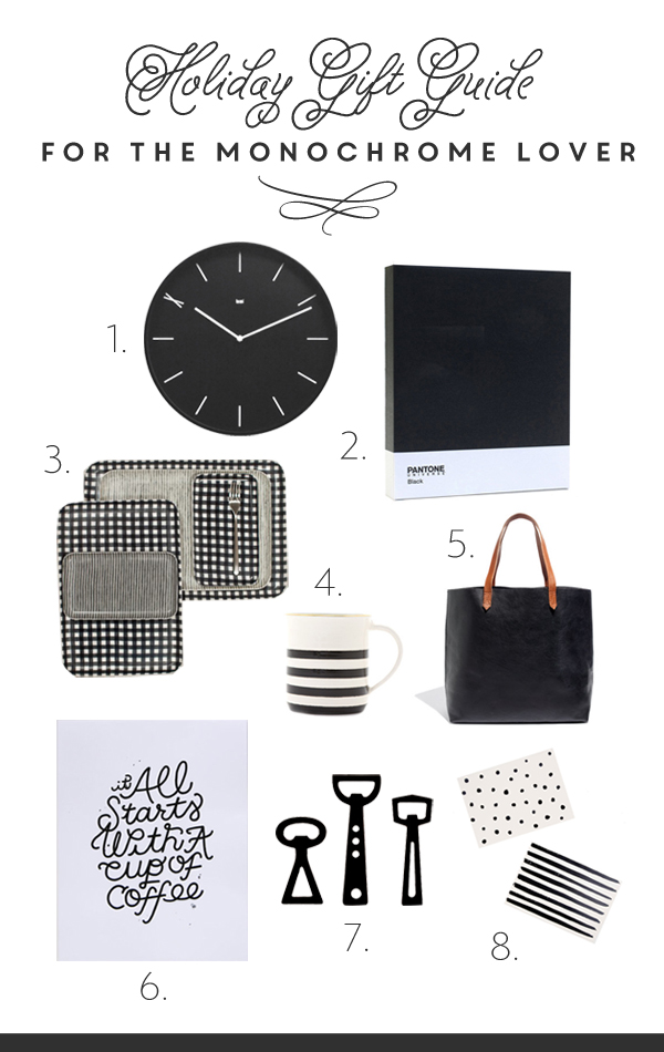 Holiday Gift Guide for the Monochrome Lover