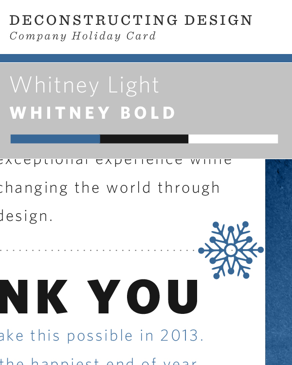 Deconstructing Design - Sevenality Holiday Card