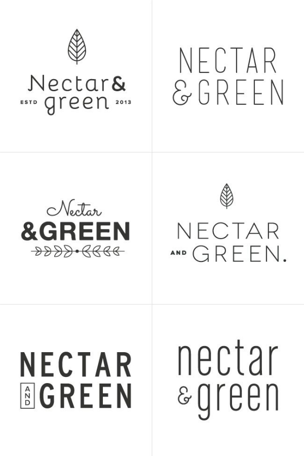Nectar & Green Logo Process - Breanna Rose
