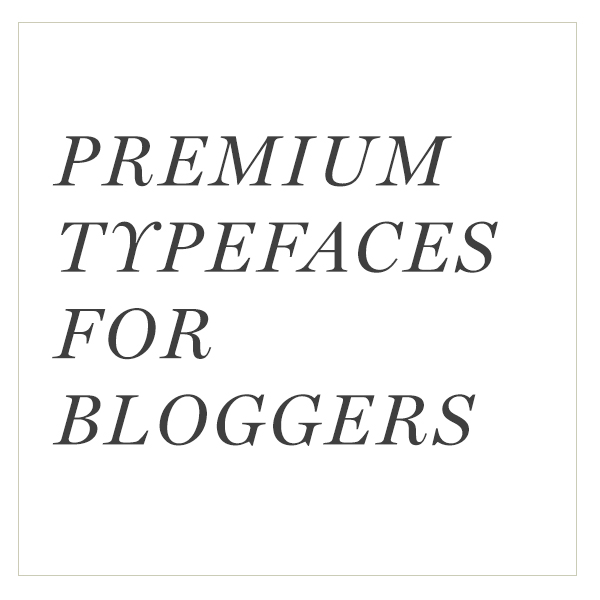 Premium Typefaces for Bloggers