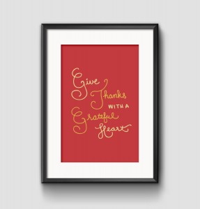 Give Thanks Red Print - Studio 404 Shop