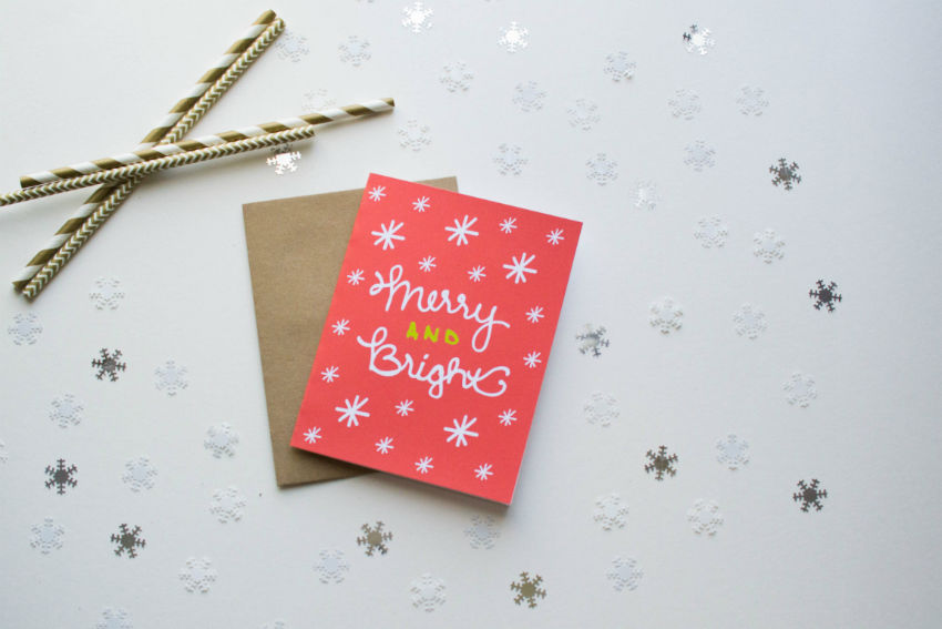 Merry & Bright Christmas Card - Studio 404 Paper