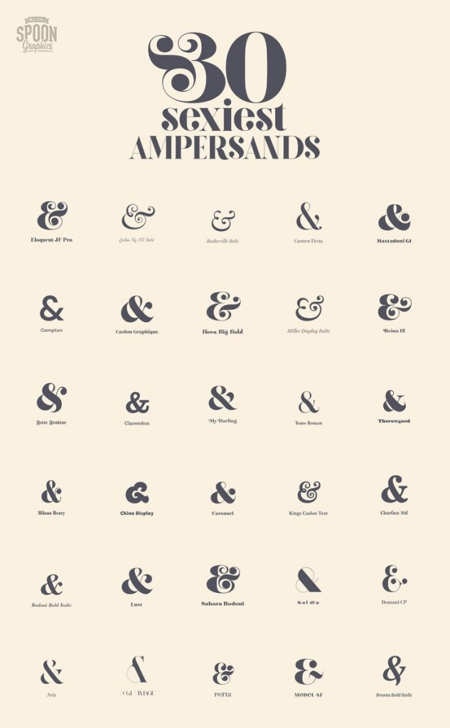 30 Sexiest Ampersands - Spoon Graphics