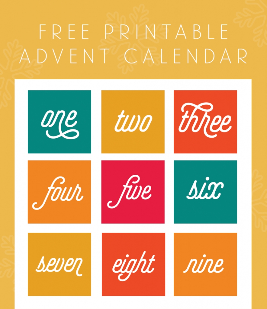 Printable Advent Calendar - Studio 404