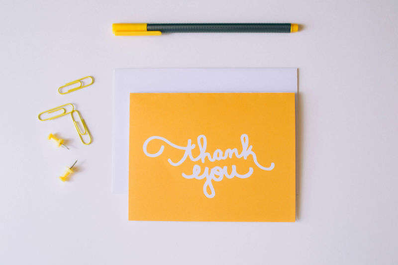 Thank You Lettering Card - Studio 404 Paper