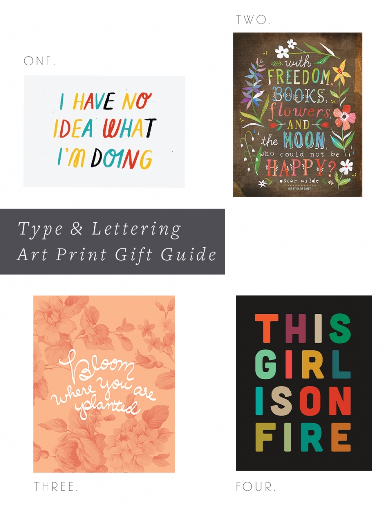 Type & Lettering Print Art Gift Guide - Studio 404