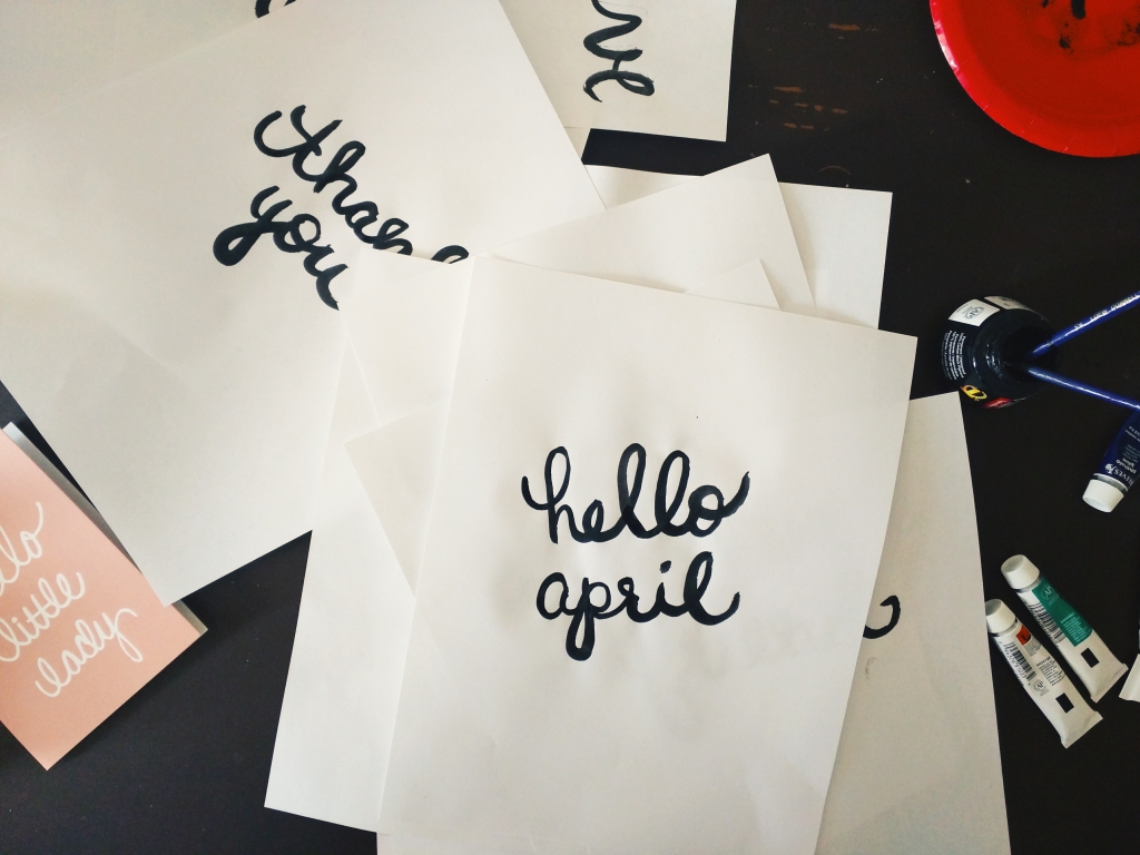 Hello April Lettering - Studio 404