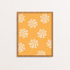 Florals Illustrated in Cream on a Mustard Background
