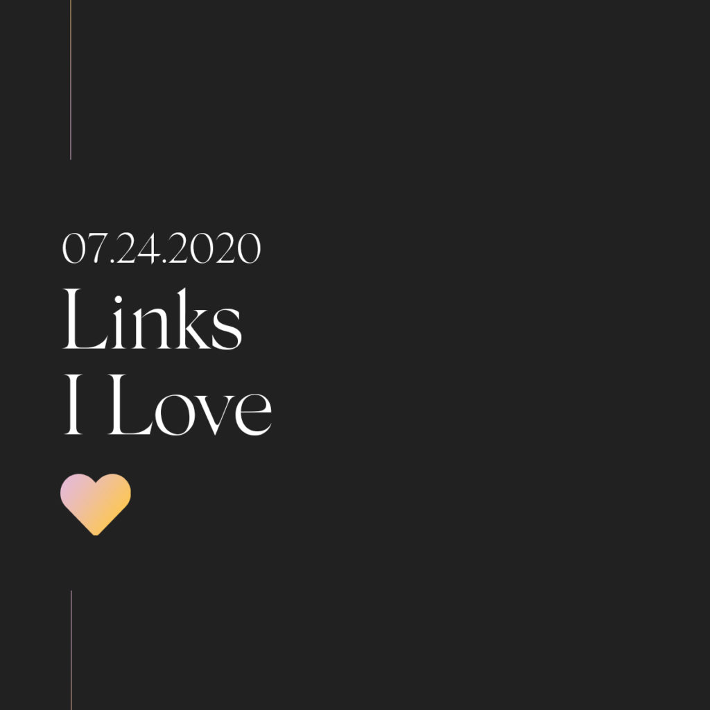 Links I Love with a heart in a yellow pink gradient