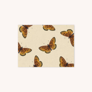 Monarch butterfly botanical illustration pattern on a creme background