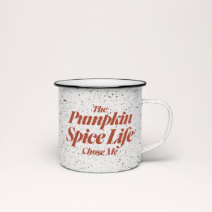 Pumpkin Spice Life Chose Me Speckle Mug