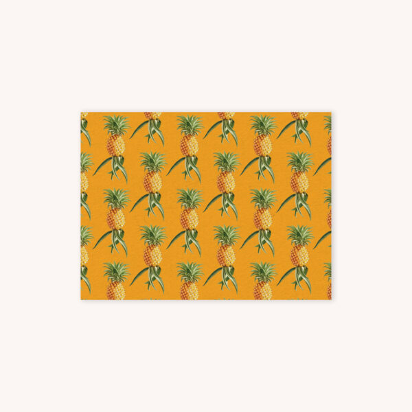 Pineapple illustration pattern on goldenrod yellow background